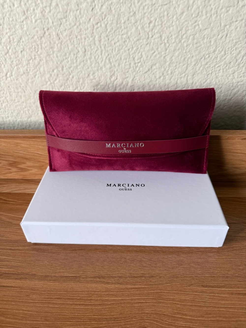 Marciano Black Cat-Eye Glasses with Burgundy Case - Picture 8 of 8